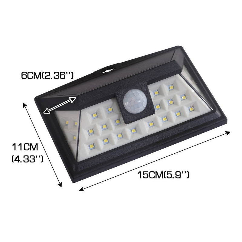 4x 24LED Solar Sensor Light Garden Security Lighting Motion Outdoor Wall Lamp