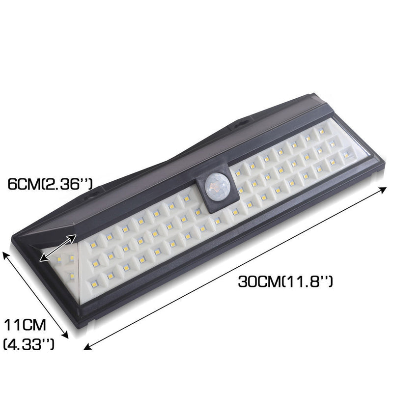 54LED Solar Power PIR Motion Sensor Security Wall Light Outdoor Garden Lamp