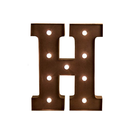 LED Metal Letter Lights Free Standing Hanging Marquee Event Party D?cor Letter H