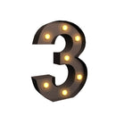 LED Metal Number Lights Free Standing Hanging Marquee Event Party D?cor Number 3