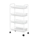 3 Tier Kitchen Trolley Cart Mesh Shelf Rolling Wheels Storage Rack Organizer