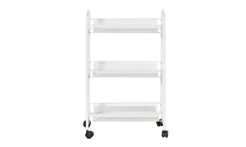 3 Tier Kitchen Trolley Cart Mesh Shelf Rolling Wheels Storage Rack Organizer