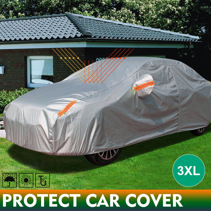 Waterproof Adjustable Large Car Covers Rain Sun Dust UV Proof Protection 3XL