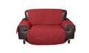 2 Seater Sofa Covers Quilted Couch Lounge Protectors Slipcovers Wine