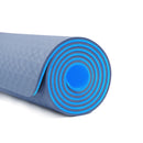 TPE Yoga Mat Eco Friendly Exercise Fitness Gym Pilates Non Slip Dual Layer Blue