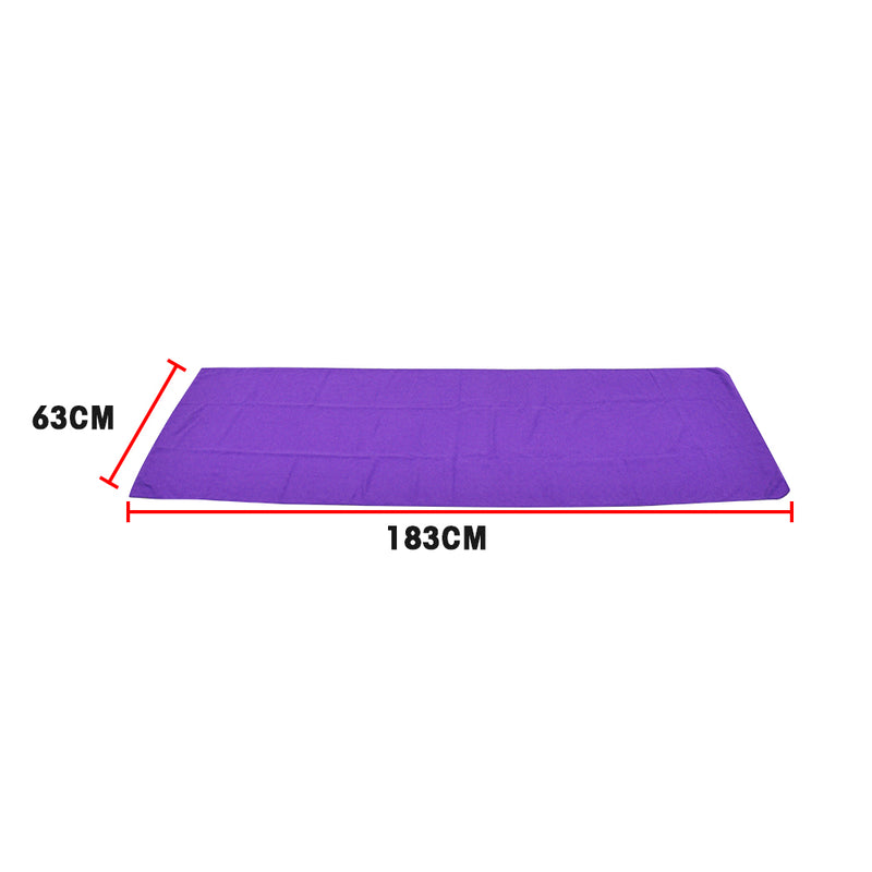 Purple Non-slip Yoga Towel Mat Eco-friendly Large Blanket And Mesh Carry Bag