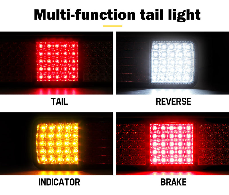 2pcs LIGHTFOX Led Tail Stop Indicator Combination Lamp Submersible Light 12V Adr