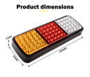 2pcs LIGHTFOX Led Tail Stop Indicator Combination Lamp Submersible Light 12V Adr