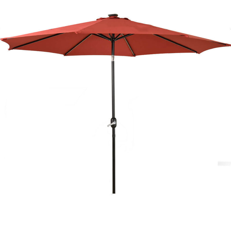 Mountview Outdoor Patio Aluminum Tiltable Solar Umbrella Beach Sun Shade Shelter