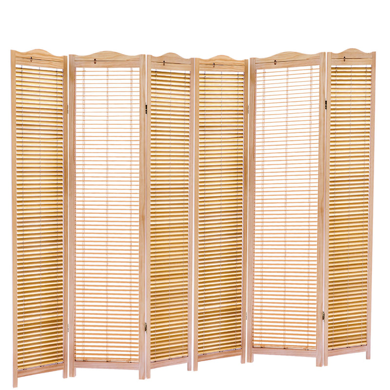 Levede 4 Panel Free Standing Foldable  Room Divider Privacy Screen Wood Frame