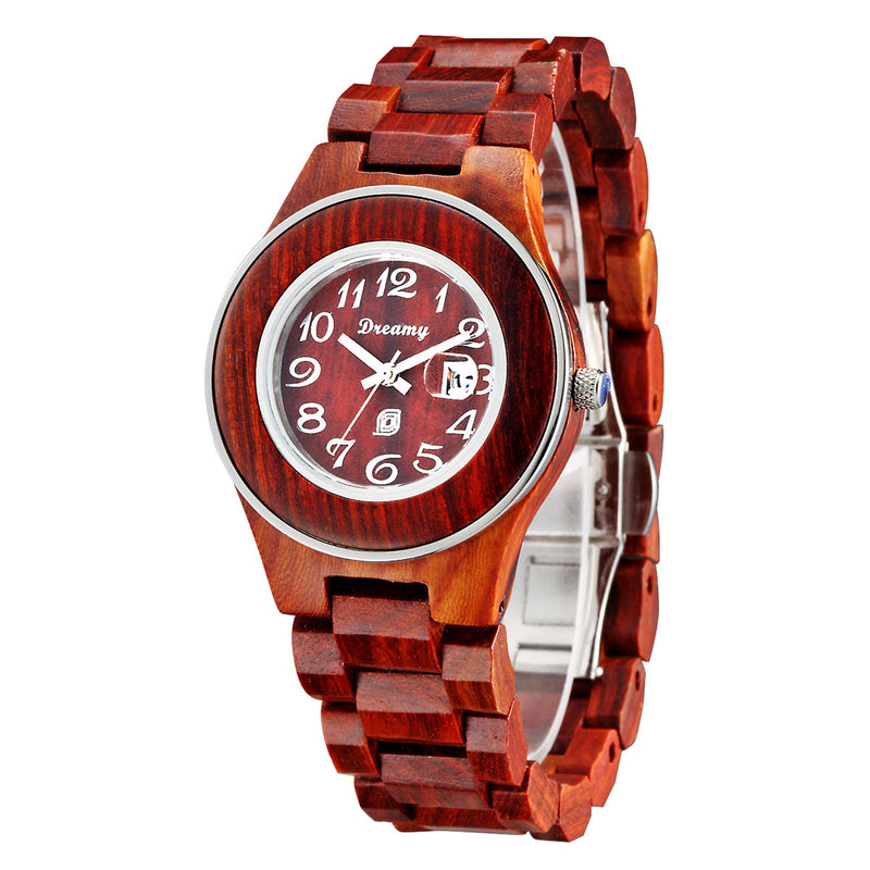 Women Natural Rosewood Wooden Watch - She Deserve It