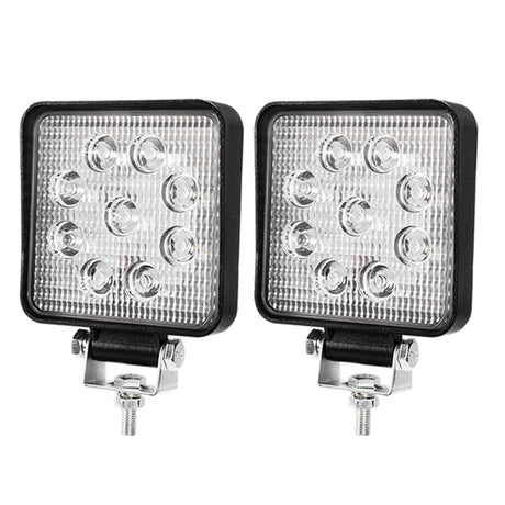 2x 4inch CREE LED Work Lights Flood Beam Square Fog Lamp Reverse Offroad 4WD