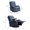 Levede Massage Chair Recliner 8 Point Heated Lounge Sofa Armchair 360 Swivel Blue